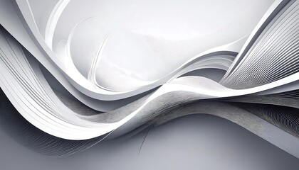 Poster -  A futuristic tech design featuring a gray and white abstract banner with layered elemen_1(308)