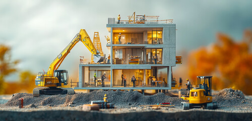 Poster - Modern Construction Site Model: Skill Development and Business Strategy Progress