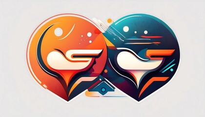 Poster -  Customizable WeChat logo designs with various shapes, fill colors, and realistic styles_1(1106)