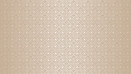 Aufkleber -  Beige arabesque background design with transparent vector pattern suitable for various prin_1(895)