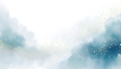 Poster -  Simple, minimalist design features an abstract white background with watercolor clouds and _1(1643)