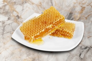 Wall Mural - Honeycomb sweet fresh tasty honey