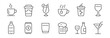 © warmworld - Drink thin line icons collection. Editable stroke. Vector