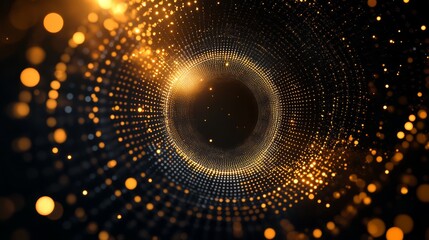 Poster - An incredibly intricate abstract image that symbolizes, in a profound way, the complexity and interconnectedness of quantum physics through numerous interlocking circles and dynamic lines