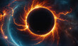 © Miklos - A fiery ring surrounds a black hole in the vast expanse of space