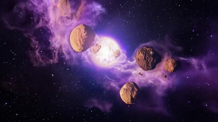Poster - Exploring the Colorful Rocks Within the Glowing Orion Nebula Generative AI