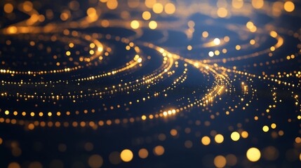 Poster - An abstract depiction of quantum physics illustrating entanglement through interlocking circles and lines, symbolizing the complex connections in the universes vastness and depth