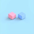 © VeronA - 3D isometric cube pattern in pastel colors, generative stock (AI)