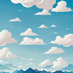 Canvas Print - Celebrating Clean Air and Blue Skies: A Nature Illustration
