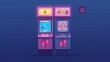 © Coffee Cafe Lover - Retro Style Neon Slot Machines Illuminating a Darkened Room with an 80s Aesthetic, Perfect for Nostalgic Themes and Arcade Games Concept Imagery