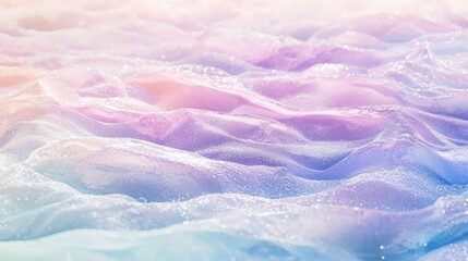 Poster - Pastel background with smooth wavy shapes and sparkling drops creates an abstract and dreamy atmosphere, suitable for various design purposes