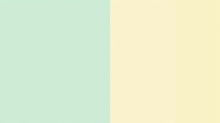 Poster - Minimalist background featuring a split screen with pastel green and yellow colors, creating a soothing and visually appealing two-tone effect