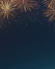Poster - Vibrant Fireworks Lighting Up the Night Sky for Celebrations and Special Occasions : Generative AI