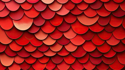 Abstract wallpaper with scales. Red half-circular pattern. Background and wallpaper red design style. Chinese New Year