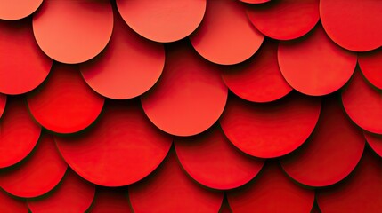 Wall Mural - Abstract wallpaper with scales. Red half-circular pattern. Background and wallpaper red design style. Chinese New Year