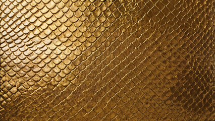 closeup gold snake skin texture. closeup of snake leather texture in dark gold fine scales with subt