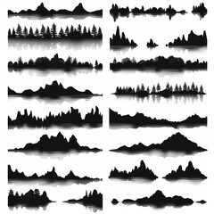 landscape edge and crest shapes for web design templates