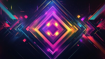 Wall Mural - neon abstract art