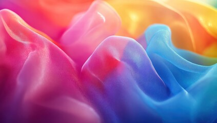 Poster - Abstract Rainbow Fabric Background