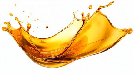 Poster - A captivating display of golden liquid splashing dynamically, with droplets glistening