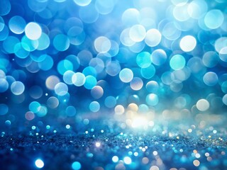 Poster - Abstract Bokeh Background in Blue Tones with Smooth Texture, Minimalistic Design, and Calming Colors for Creative Projects and Visual Storytelling