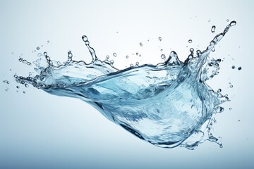 Poster - Captivating splash of water creating graceful arcs in a serene environment. Generative AI