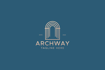 Gate Entrance Archway Luxury Logo Business Brand Fashion Industry Architectural Elegant Concept