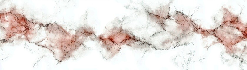 Poster - Abstract artistic background featuring delicate red and gray veins with a soft white canvas, perfect for modern design projects, prints, and creative artwork.