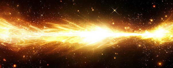 Poster - Stunning Cosmic Stream of Light and Energy Captured in a Vibrant Galaxy Background, Exploding with Color and Motion in the Depths of Space