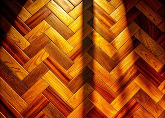 Poster - Artistic Silhouette of Wood Parquet Piece Casting Shadows on a Textured Surface with Elegant Patterns and Natural Grain Design, Perfect for Interior Design and Flooring Inspiration