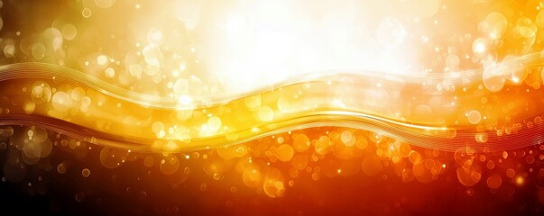 Poster - Vibrant Abstract Background with Soft Light Effects in Golden Hues and Bokeh Patterns for Creative Illustrations and Design Projects