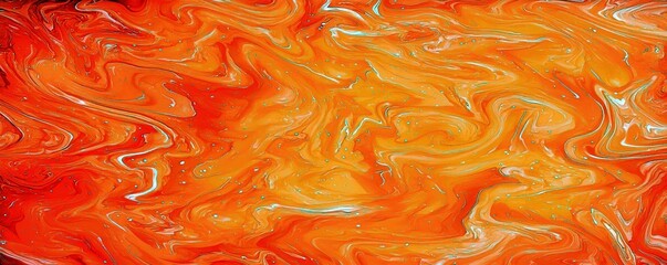 Poster - Vibrant Abstract Background with Swirling Orange and Red Patterns Creating a Dynamic and Energetic Visual Experience Ideal for Modern Designs and Projects