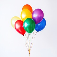 joyful birthday wishes with rainbow-colored balloons