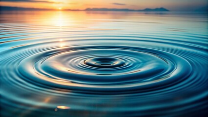 Poster - Minimalist Photography of Transparent Water Waves and Circular Ripples, Showcasing Various Types of Water Ripples in a Serene and Calming Environment