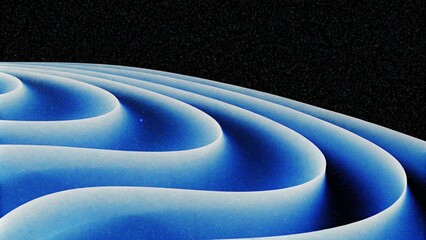 Aufkleber - Abstract blue wavy gradient background with grain and noise texture for header poster banner backdrop design. Wavy abstract background of gradient of colors soft blue, black and white, 3D waves
