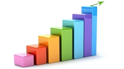 Poster - Colorful Bar Graph: Growth and Success.