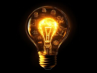 Poster - Bright Idea, Innovation, and Business.