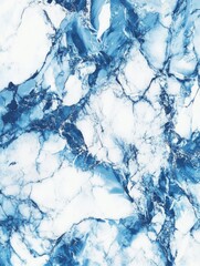 Wall Mural - Blue and white marble surface