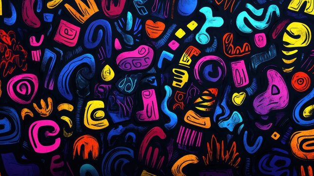 abstract linear doodle style get easy and simple abstract colorful artistic work. vibrant colors. fun atmosphere in flat illustration style. super Hd Ultra for magazine.