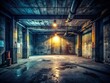 © nick - Vintage Industrial Concrete Room with Moody Lighting for Design Mockups and Backgrounds