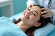 © SalenayaAlena - A young woman with a radiant smile receives a cosmetic consultation, showcasing the popularity of aesthetic treatments in Korea. The serene setting emphasizes trust and professionalism.