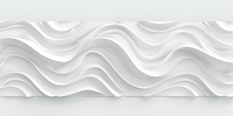 Poster - White seamless background with a wavy pattern