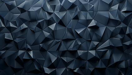Poster - Dark navy blue background with a triangular pattern