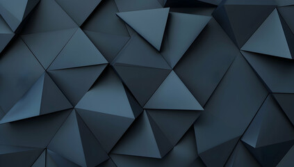 Poster - Dark navy blue background with a triangular pattern
