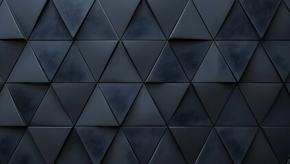 Poster - Dark navy blue background with a triangular pattern