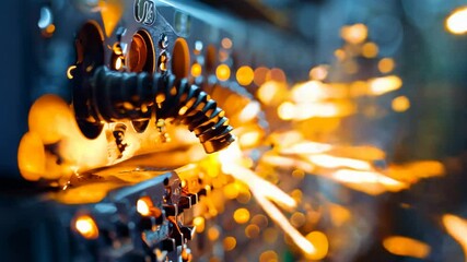 Poster - Delve into the inner workings of complex electrical systems showcasing intricate components and their interactions. Witness the fascinating details of circuitry and technology at play.