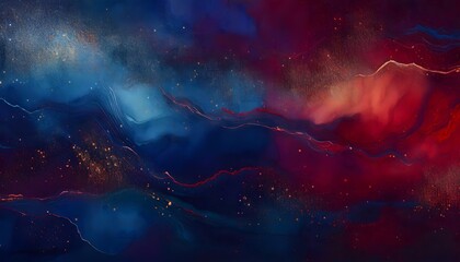 Wall Mural - an abstract background filled with a grainy, speckled texture overlaying deep, rich colors like navy