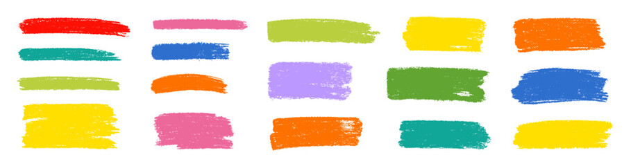 Aufkleber - Brush box paint background text banner. Brush paint stroke for text box square frame. Vector hand drawn frame background set for highlight design graphic element. Square banner stroke vector