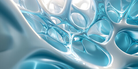 Poster - abstract fluid network: a captivating, futuristic abstract design featuring a mesmerizing network of