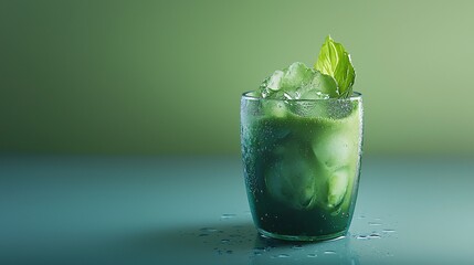 Poster - Capture the vibrant essence of refreshing minty drink photography for professional-grade visuals